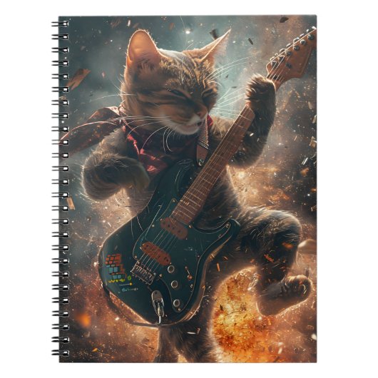Rock Cat Gitaar Notitieboek spelen (Voorkant)