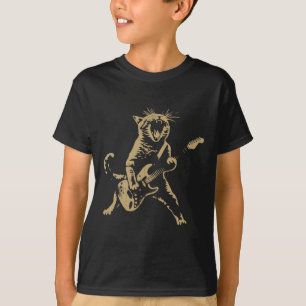 Rock Cat Gitaar spelen - Grappige Gitaar Kat T-shirt