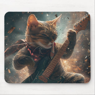 Rock Cat Gitaar spelen Muismat