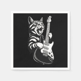 Rock Cat Playing Electric Guitar | Cool Music Love Servet