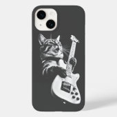 Rock Cat Playing Guitar - Funny Guitar Cat Case-Mate iPhone Case (Achterkant)