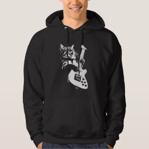 Rock Cat speelt gitaar, Kitten speelt gitarist Ro Hoodie