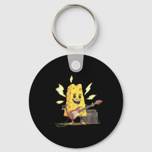 Rock Cheese met versterker en e-gitaar grafiek Sleutelhanger