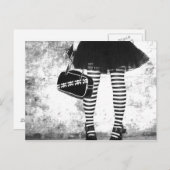 Rock Chic Stripey Briefkaart (Voorkant / Achterkant)