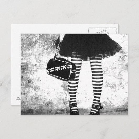 Rock Chic Stripey Briefkaart (Voorkant / Achterkant)