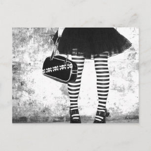 Rock Chic Stripey Briefkaart