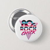 Rock Chick 1980s Music Lover Ronde Button 5,7 Cm (Voorkant /achterkant)
