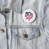 Rock Chick 1980s Music Lover Ronde Button 5,7 Cm (In situ)
