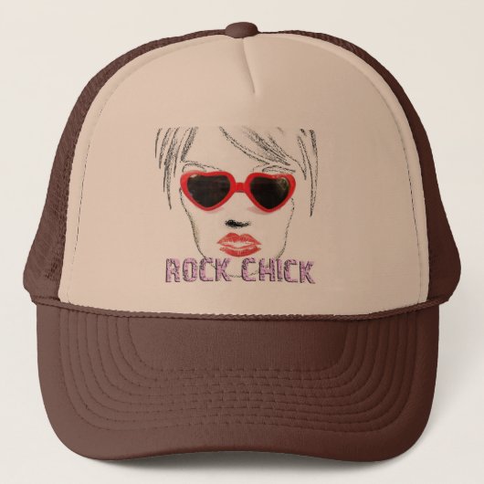 Rock Chick Glasses Trucker Pet (Voorkant)