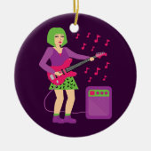 Rock Chick Keramisch Ornament (Voorkant)