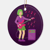 Rock Chick Keramisch Ornament (Links)