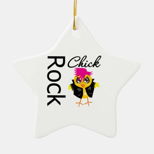 Rock Chick Keramisch Ornament (Voorkant)
