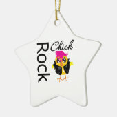 Rock Chick Keramisch Ornament (Links)
