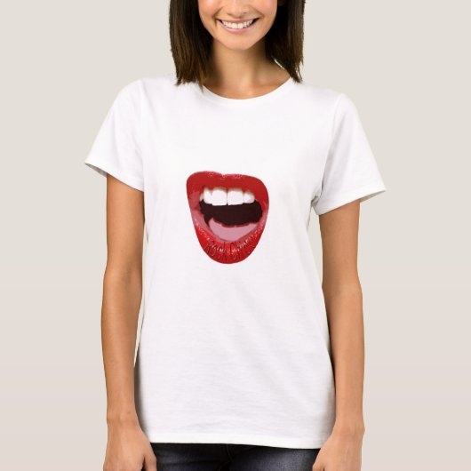 Rock Chick Lips T-shirt (Voorkant)