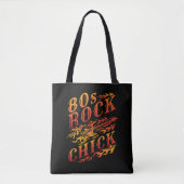 Rock Chick Music Lover Women van 80 s Tote Bag (Voorkant)