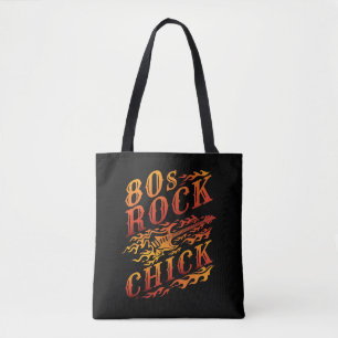 Rock Chick Music Lover Women van 80 s Tote Bag