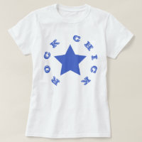 ROCK CHICK | Navy Blue Star T-shirt voor dames