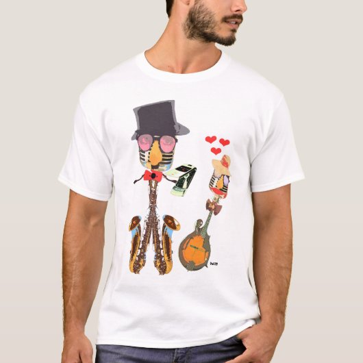 Rock Chick ontmoet de heer Rock n Roll T-shirt (Voorkant)
