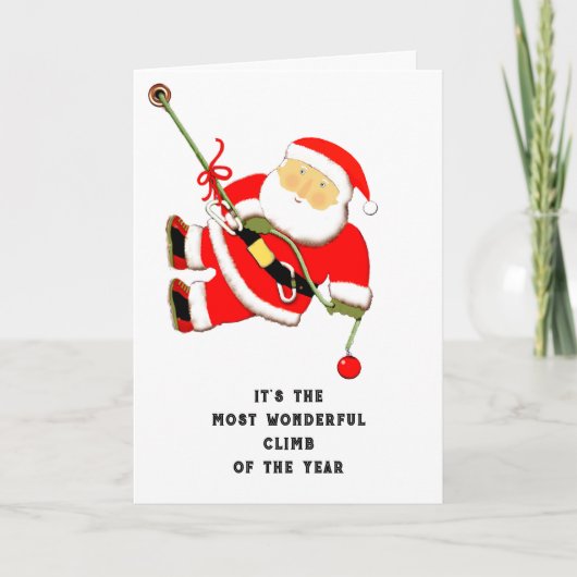 Rock Cimbing Feestdagen Kaart (Voorkant)