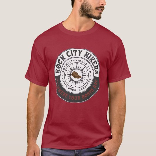 Rock City Wandelaars Rood T-shirt (Voorkant)
