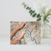 Rock cliber Hands Closeup Briefkaart (Staand voorkant)