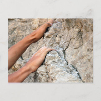 Rock cliber Hands Closeup Briefkaart