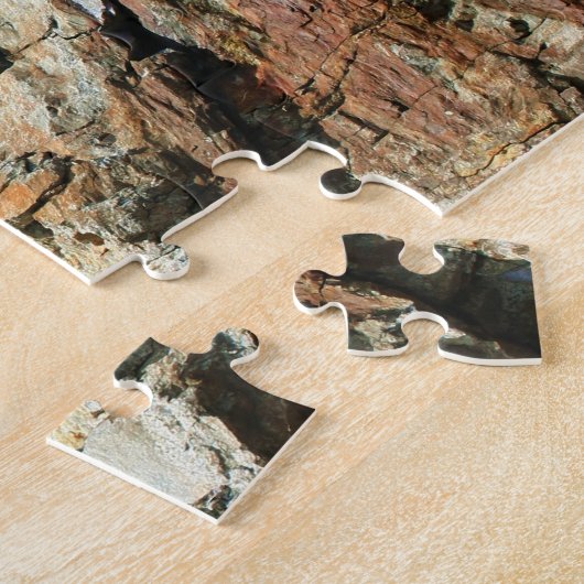 Rock Cliff Herfst Foliage Natuur Legpuzzel (Zijkant)