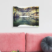 Rock Cliff Wall reflectie in Natuur 3 Canvas Afdruk (Insitu (Woonkamer))