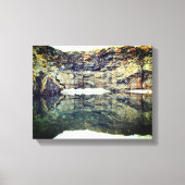 Rock Cliff Wall reflectie in Natuur 3 Canvas Afdruk (Voorkant)