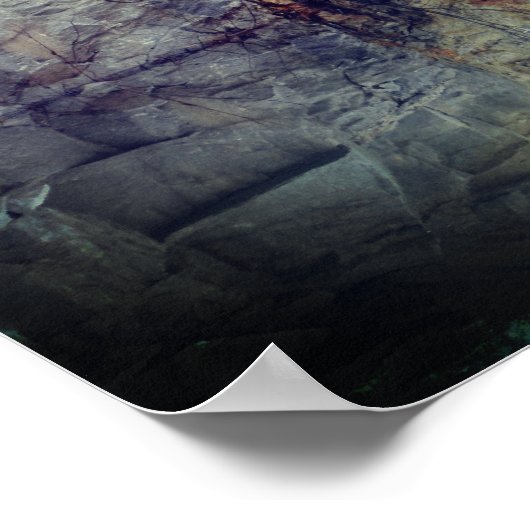 Rock Cliff Wall reflecties in het 2e deel Poster (Hoek)