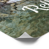 Rock Cliff Wall Reflection Inspirerend Poster (Hoek)