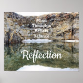 Rock Cliff Wall Reflection Inspirerend Poster (Voorkant)