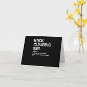 Rock climate Girl Definition Funny Kaart (Gele Bloem)