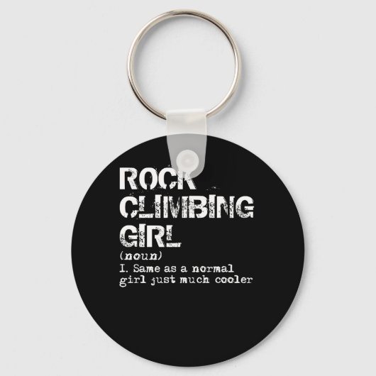 Rock climate Girl Definition Funny Sleutelhanger (Voorkant)