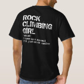 Rock climate Girl Definition Funny T-shirt (Achterkant)
