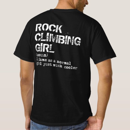 Rock climate Girl Definition Funny T-shirt (Achterkant)