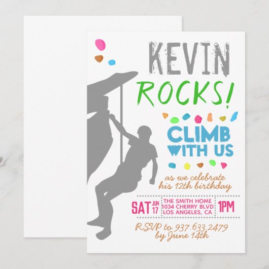 Rock Climate Kaart (Voorkant / Achterkant)