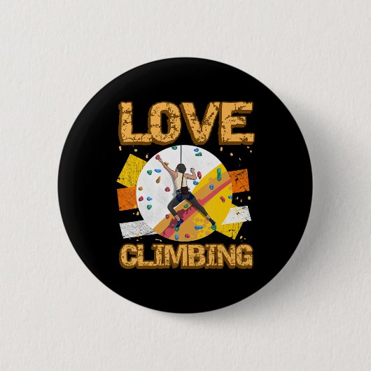 Rock climate Love Rock Jock Belayer Ice M Ronde Button 5,7 Cm (Voorkant)