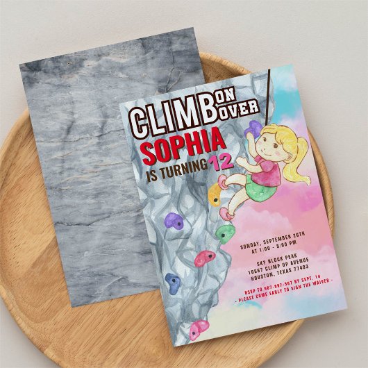 Rock climate party Invitation Kaart