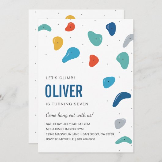 Rock climate party Invitation Kaart (Voorkant / Achterkant)