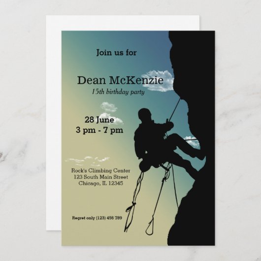 Rock Climate Party Kaart (Voorkant / Achterkant)