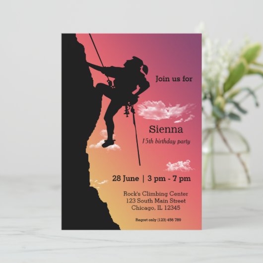 Rock Climate Party Kaart (Staand voorkant)