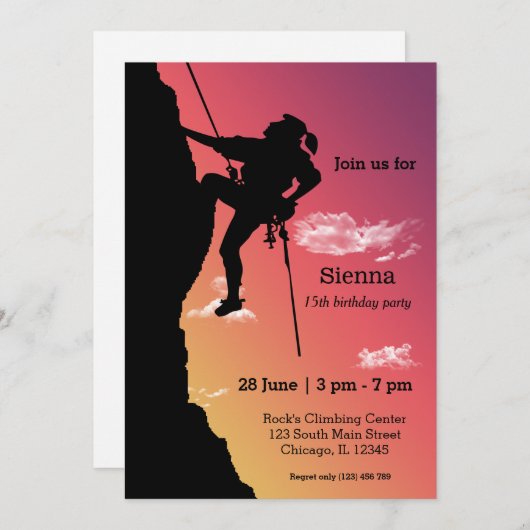 Rock Climate Party Kaart (Voorkant / Achterkant)