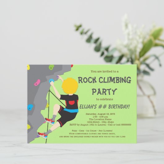 Rock climate party kaart (Staand voorkant)