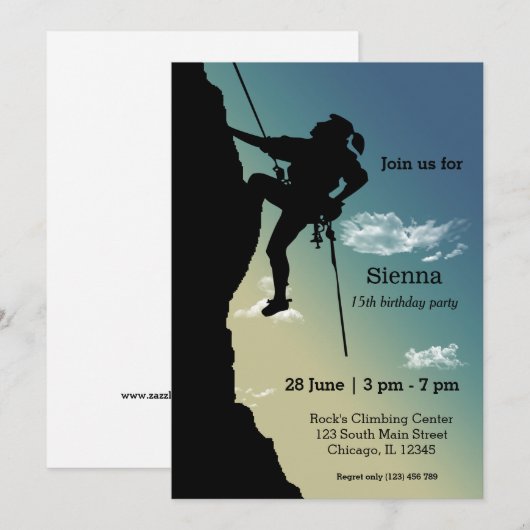 Rock Climate Party Kaart (Voorkant / Achterkant)