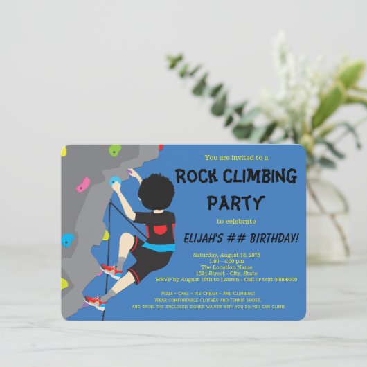 Rock climate party kaart (Staand voorkant)