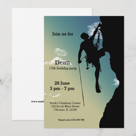 Rock Climate Party Kaart (Voorkant / Achterkant)
