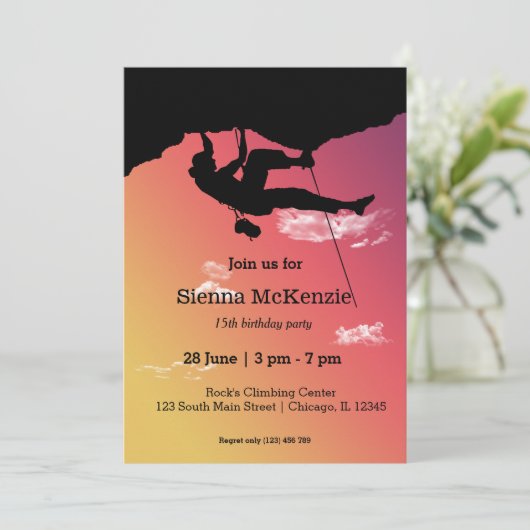 Rock Climate Party Kaart (Staand voorkant)