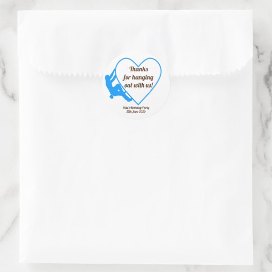 Rock climate party ronde sticker (Tas)