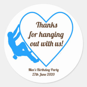 Rock climate party ronde sticker